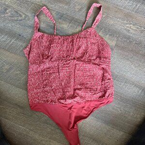 Abercrombie & Fitch Babydoll Bodysuit Deep Red size L